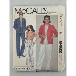 McCall's 8482 Jones New York Pattern Misses 10 Jacket Top Pants Vintage